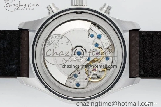 MIROTIME 0509 Pilot Chrono SS AZF 1:1 Best Edition Black Dial Orange Markers on Brown Leather Strap A EasyCare 7065